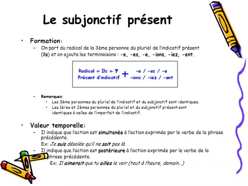 Ficha de Trabalho Le Subjonctif Présent 4