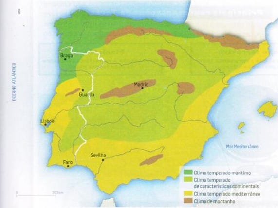 Características naturais da Península Ibérica 