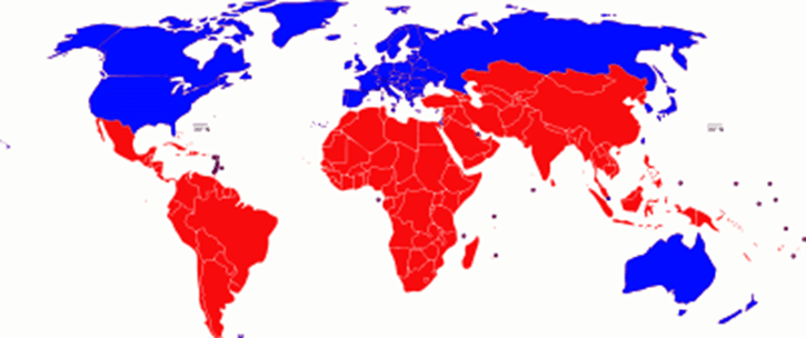 Grau de desenvolvimento dos países