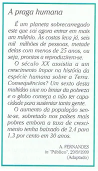 Evolução da população mundial 