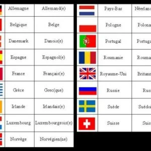 Ficha de Trabalho – Les adjectifs de nationalité (1)