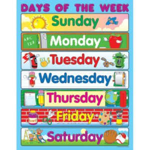 Ficha de Trabalho – Days of the week (2) – Soluções