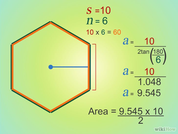 Áreas de polígonos regulares