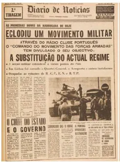 O golpe militar de 25 de Abril de 1974  