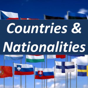 Ficha de Trabalho – Countries and nationalities (1) – Soluções